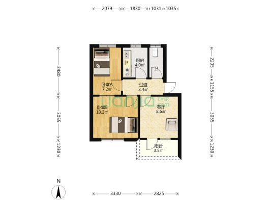 驻马店卷烟厂东家属院 2室1厅1卫 50平方