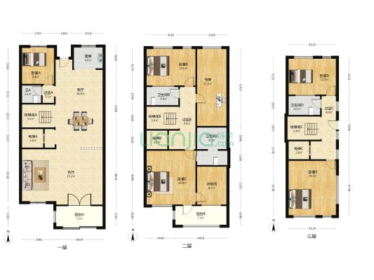 东湖华庭 6室2厅4卫 274平方