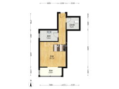 冠云路，南向一居室，毛坯房随意装修，靠谱出售-涿州花溪渡户型图