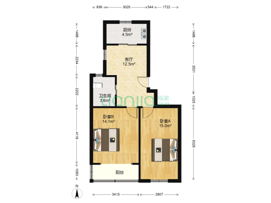沪南船舶小区 2室1厅1卫 69平方