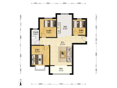 房本在办理无尾款南北通透中间楼层采光好-涿州香邑溪谷户型图
