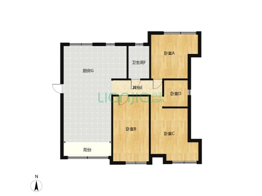 鼎鑫华府143平米   三居室两卫  可按揭-户型图