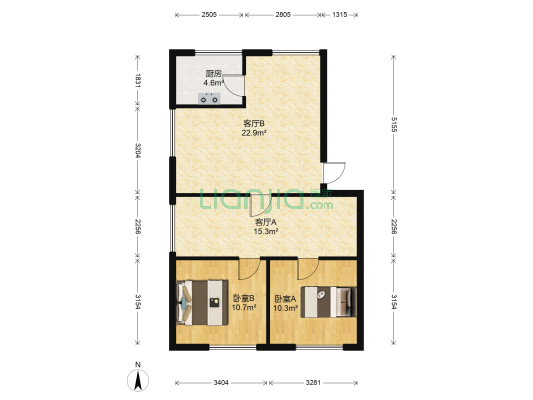东升路6号 2室2厅0卫 83平方