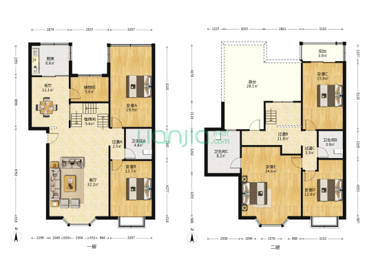 七六路46号 5室2厅3卫 215平方