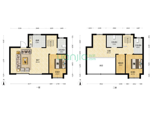 碧桂园·盛世东津 2室1厅3卫 144平方