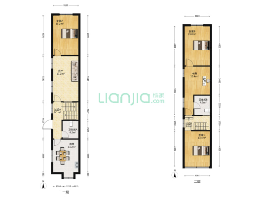 磨山社区 4室1厅2卫 79平方