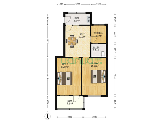 马塍路35号 3室1厅1卫 67平方