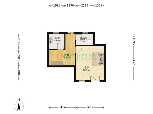 苏州路 1室1厅1卫 70平方