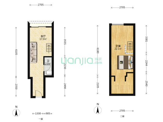 千灯湖C+ 1室1厅1卫 32平方