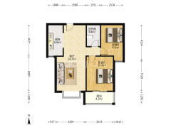 涿州高速G4口 范阳路名流美域 70年住宅-涿州名流美域户型图