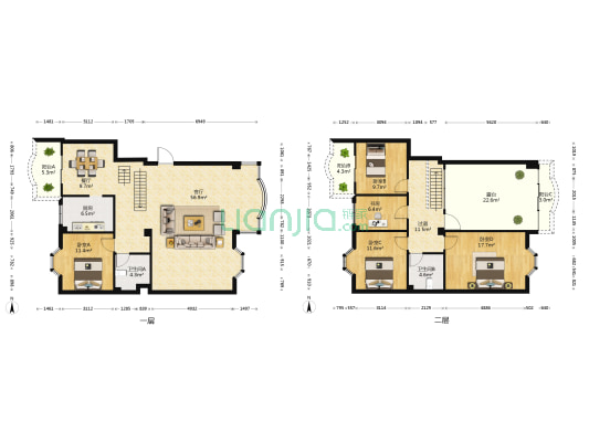 福缘居 5室2厅2卫 187平方