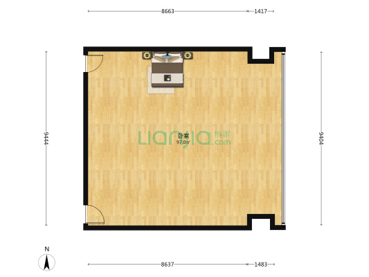 中国铁建西派国际中心 1室0厅0卫 146平方