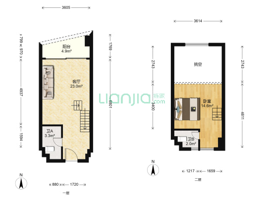盛湖轩 1室1厅2卫 41平方
