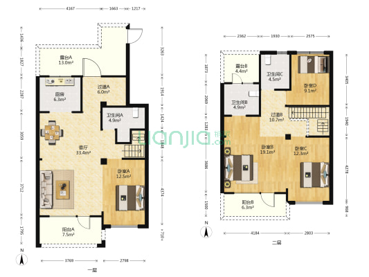 中南玖熙墅 4室1厅3卫 159平方