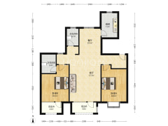 香邑溪谷玫瑰园洋房，一梯两户，毛坯随意装修。-涿州香邑溪谷玫瑰园户型图