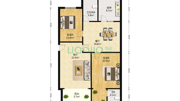 花卉园宿舍二手房实景图