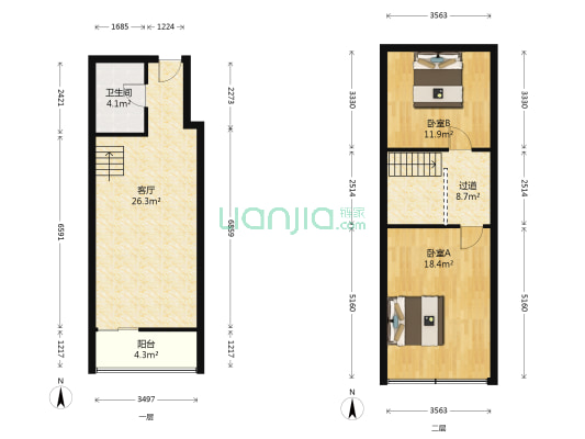 城色佳园 2室1厅1卫 47平方