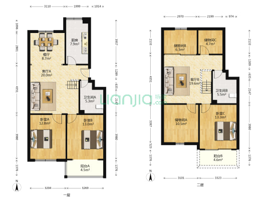新俪都花园二小区 3室3厅2卫 96平方