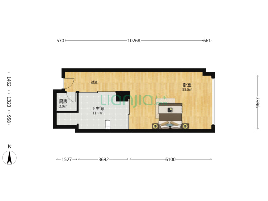 瑞禧公馆 1室0厅1卫 64平方