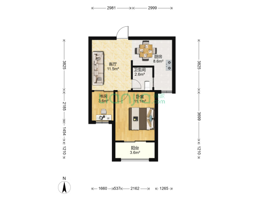 永嘉天地 2室1厅1卫 49平方