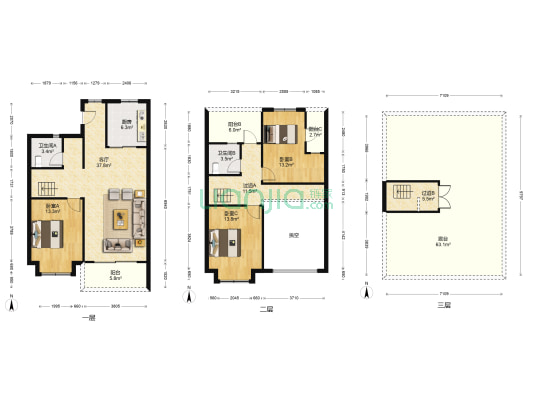 碧桂园钻石湾 3室1厅2卫 187平方