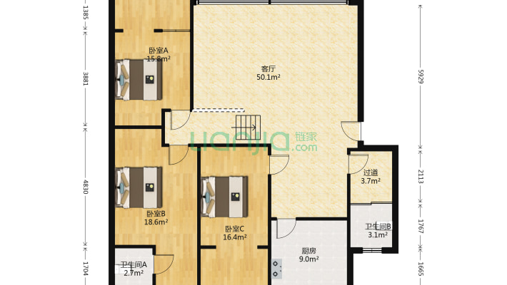 军分区宿舍楼二手房实景图