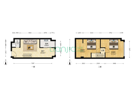 公园壹号 2室1厅1卫 40平方
