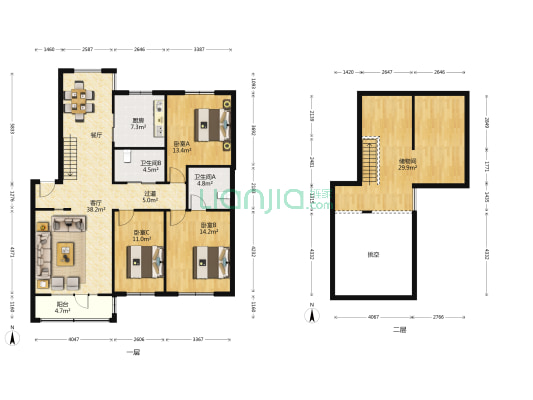 保利花园沁泉居 3室1厅2卫 125平方