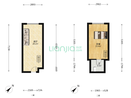 万科金域学府繁花里 1室1厅1卫 34平方