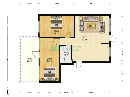 金西村 2室1厅1卫 132平方