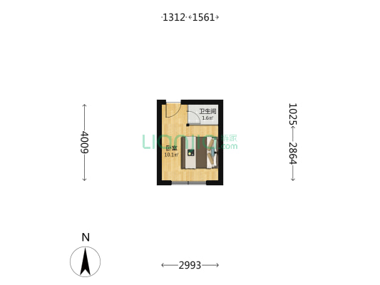 东八路148号 1室0厅1卫 35平方