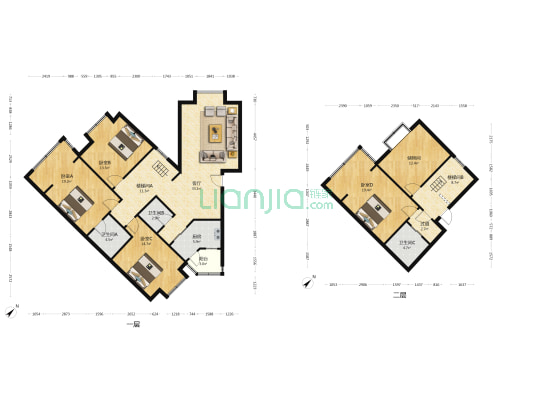 满庭芳 4室1厅3卫 175平方