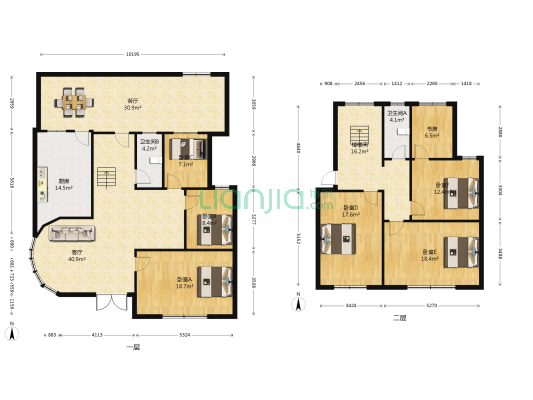 创南西路 7室2厅2卫 175平方