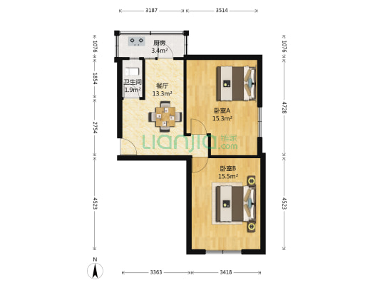 兰田街 2室1厅1卫 62平方