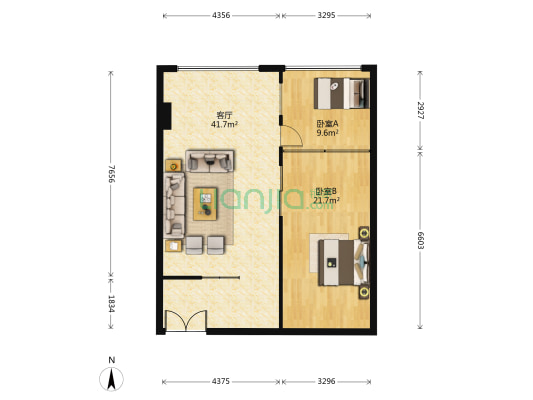 东盛广场 2室1厅0卫 110平方