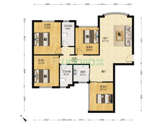 望族1881 4室1厅2卫 94平方
