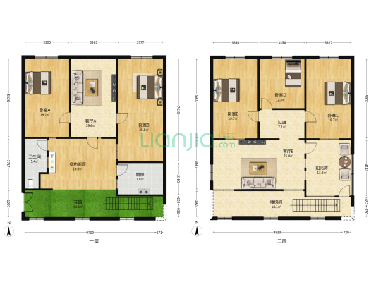 滨河巷 6室2厅1卫 161平方