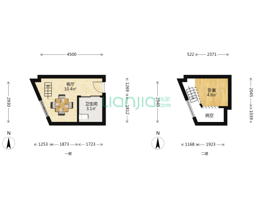 恒安名座 1室1厅1卫 31平方