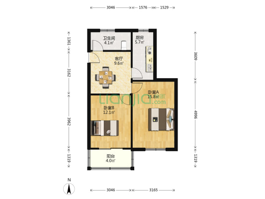 乔家浜路21弄 2室1厅1卫 68平方