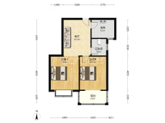 华阳中路翔天万和城全阳两居采光视野好-涿州翔天万和城户型图