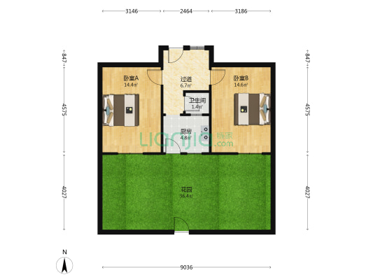 宝沣路117号 2室0厅1卫 55平方