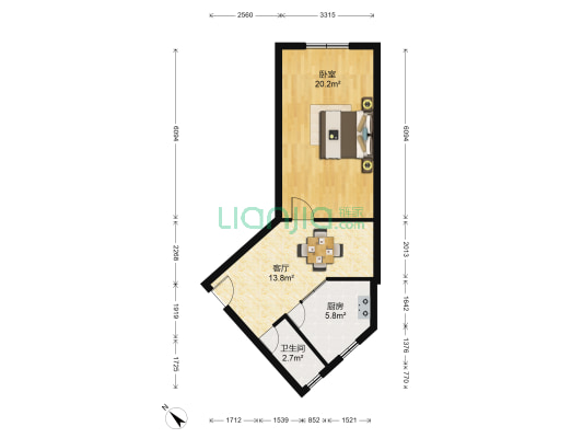 国宜里 1室1厅1卫 58平方