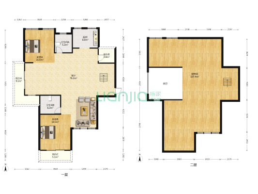 金山越府 2室1厅2卫 315平方