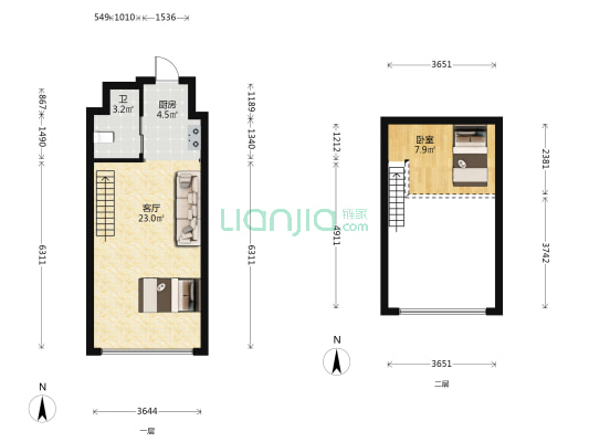 晨晖玺樾 1室1厅1卫 43平方