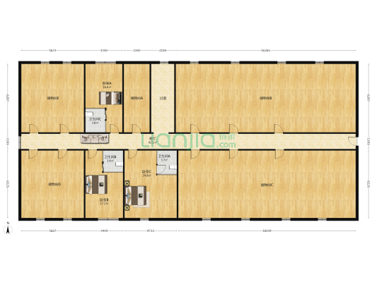 正棱大厦 3室1厅3卫 503平方