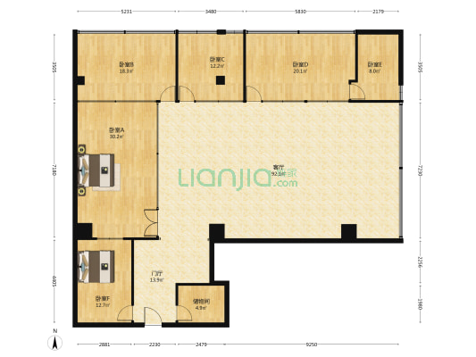 水工大厦 6室1厅0卫 374平方