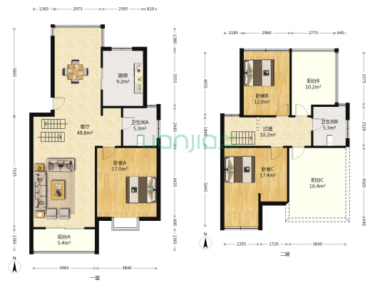 吉祥一村 3室1厅2卫 145平方