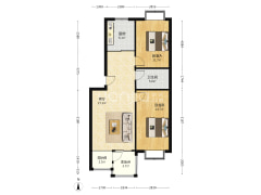 冠云路沿线 2居室 精装修 采光充足 通风好-涿州仙颐园小区户型图