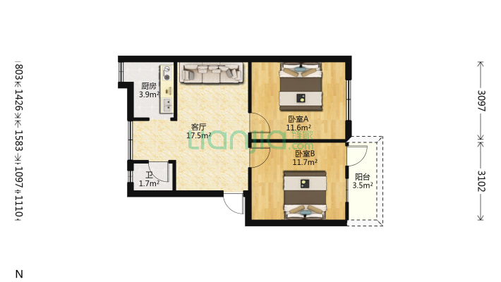 桃源路88-2号二手房实景图