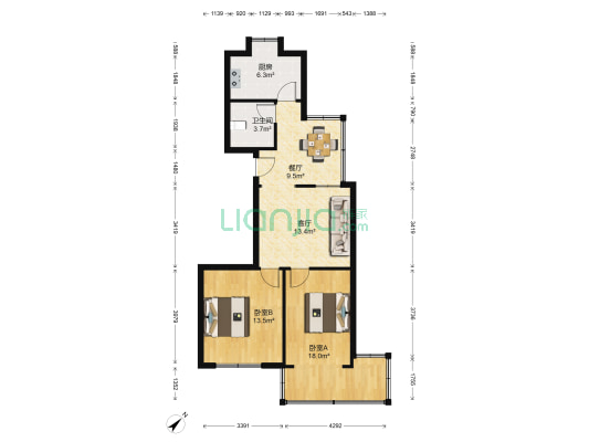 工商银行襄阳分行家属院 2室2厅1卫 80平方